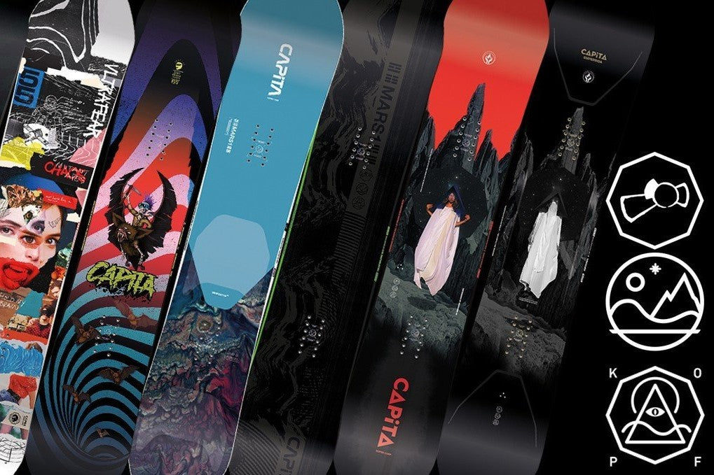 capita 2021 snowboards Super D.O.A. Snowboard 2026 159W A winner of the most coveted design award in snowboarding for an unprecedented seven years in a row Capita Ultrafear Snowboard 2026 155