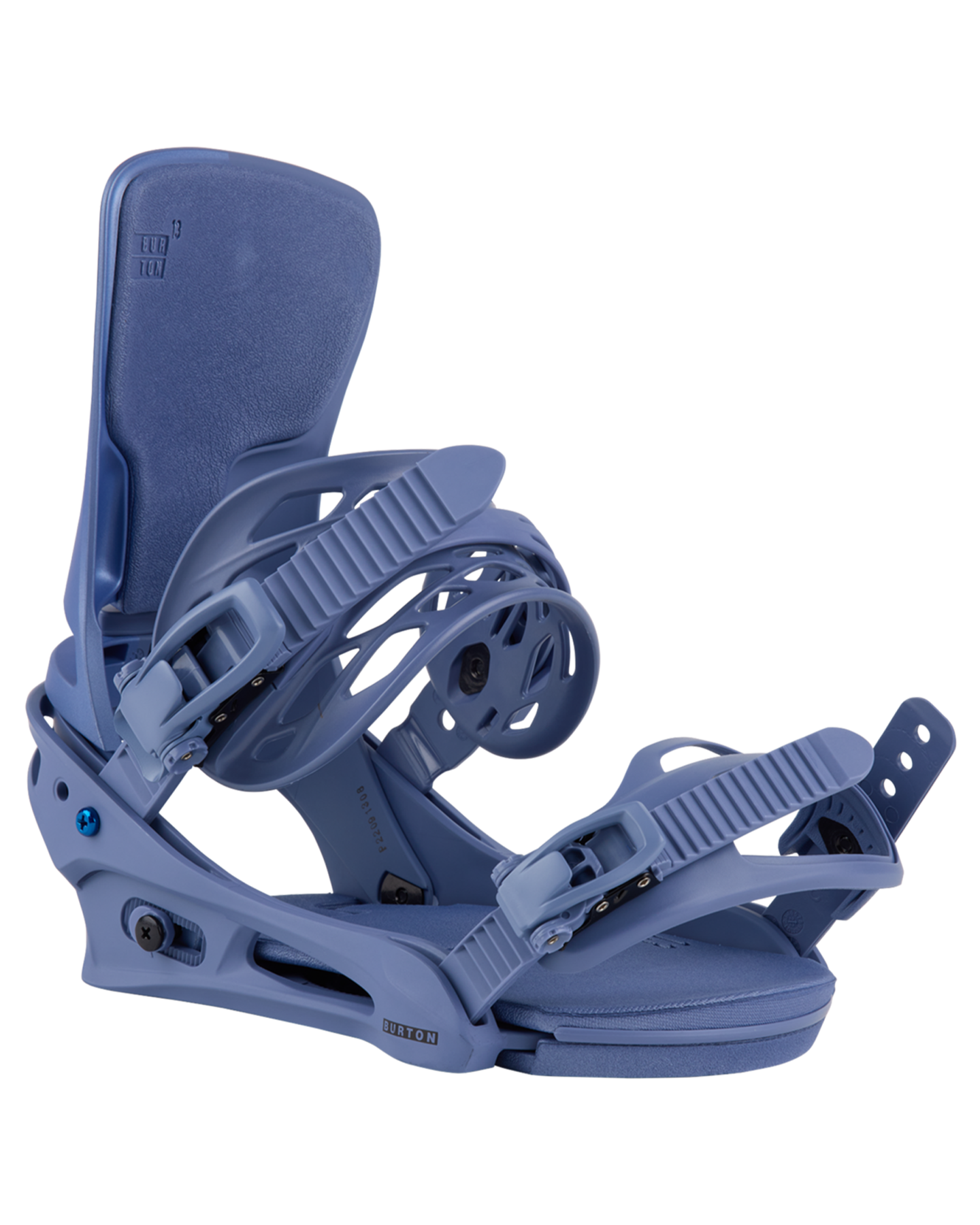 Burton Men's Cartel Re:Flex Snowboard Bindings - Slate Blue/Logo - 2024 Men's Snowboard Bindings - Trojan Wake Ski Snow