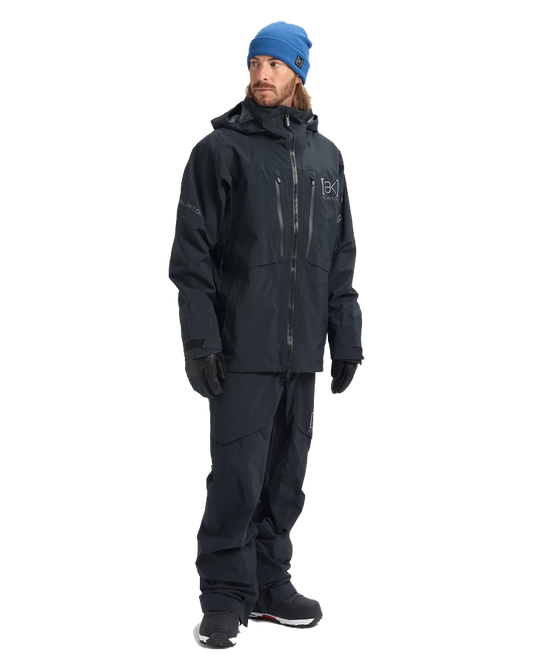 Burton Mens [ak]® Hover Gore-Tex Pro 3L Jacket - True Black - 2023 Men's Snow Jackets - Trojan Wake Ski Snow