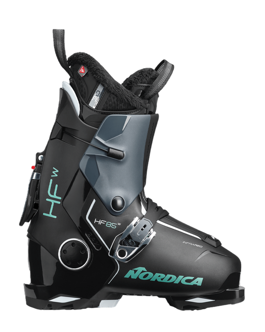 Nordica HF 85 GW Womens Ski Boots - Black/Anthracite/Green Women's Snow Ski Boots - Trojan Wake Ski Snow