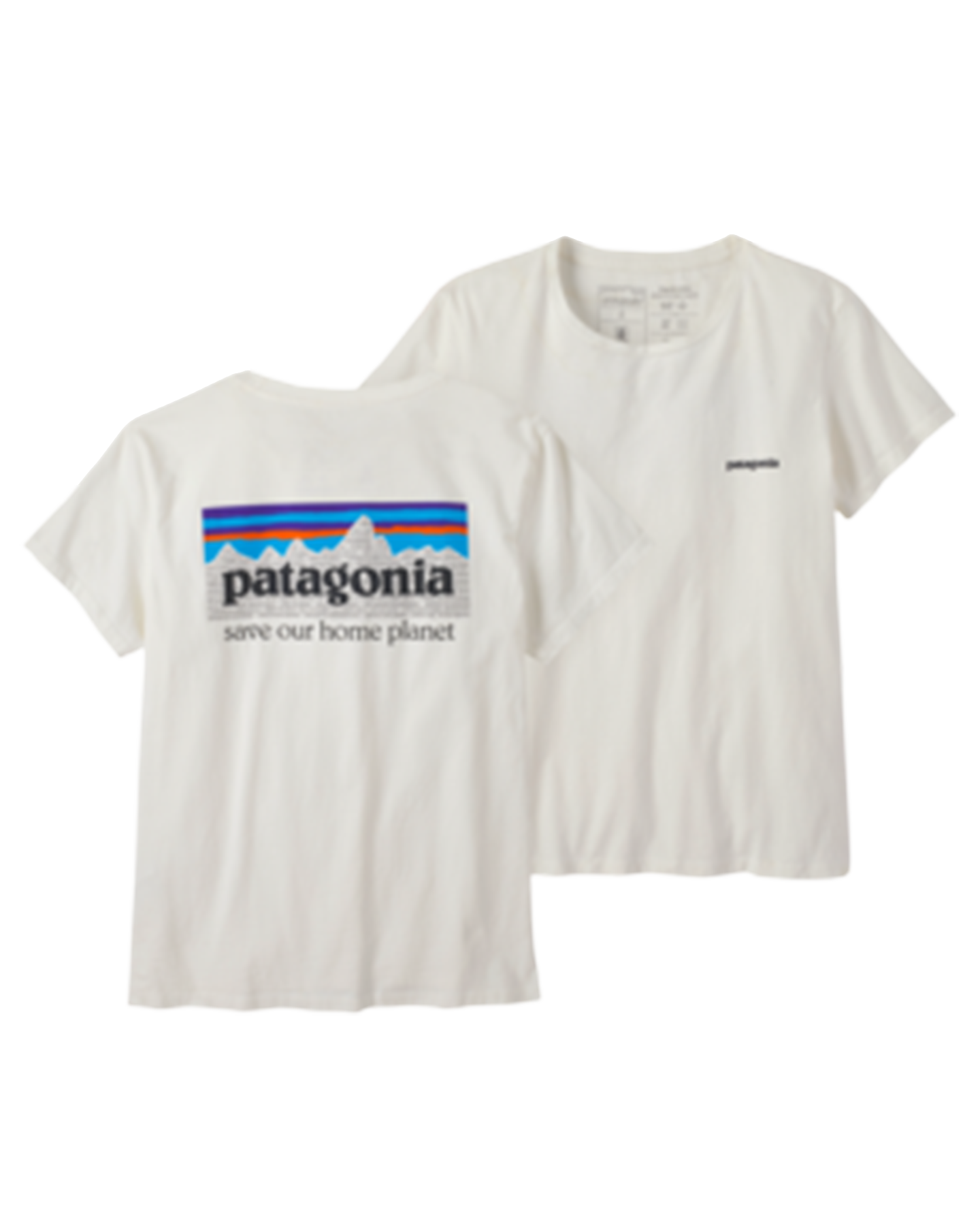 Patagonia Women's P-6 Mission Organic T-Shirt - Birch White Pants - Trojan Wake Ski Snow
