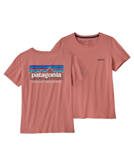 Patagonia Women's P-6 Mission Organic T-Shirt - Sunfade Pink Pants - Trojan Wake Ski Snow