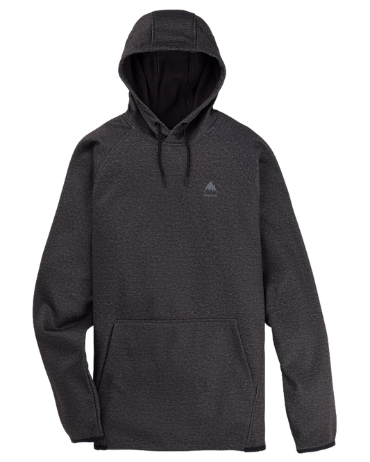 Burton Men's Crown Weatherproof Pullover Fleece - True Black Heather Men's Crewnecks - Trojan Wake Ski Snow