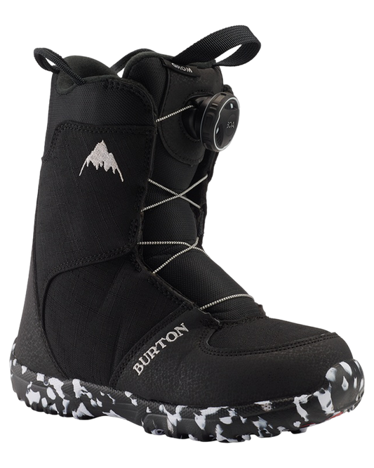 Burton Kids Grom Boa Snowboard Boots - Black - 2023 Snowboard Boots - Kids - Trojan Wake Ski Snow