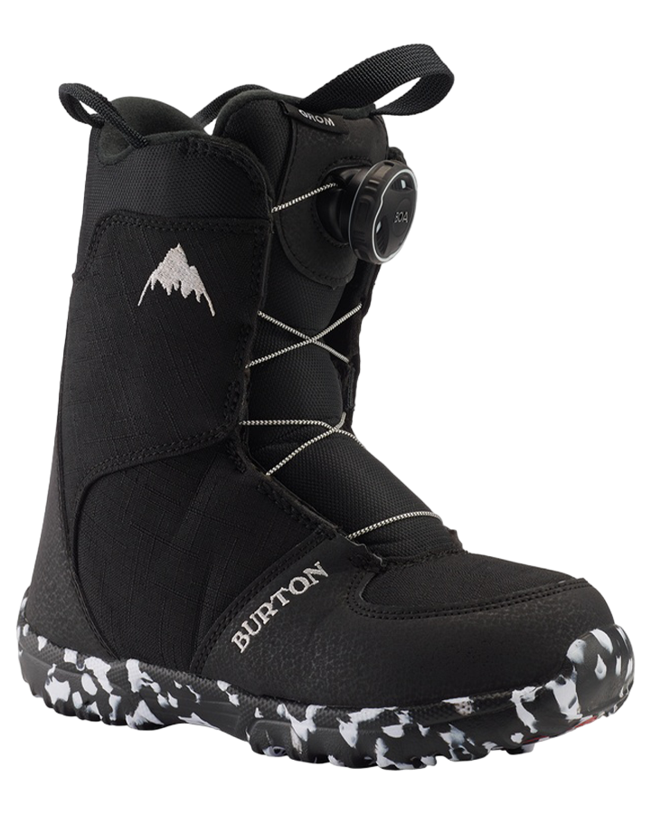 Burton Kids Grom Boa Snowboard Boots - Black - 2023 Kids' Snowboard Boots - Trojan Wake Ski Snow