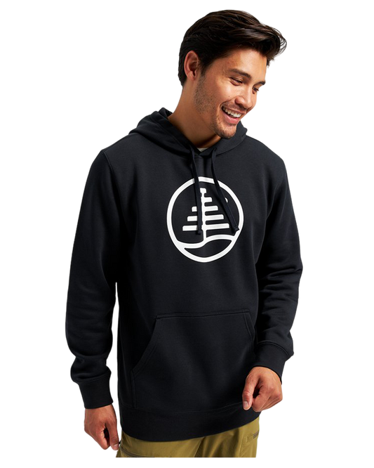Burton Family Tree Pullover Hoodie - True Black Men's Hoodies - Trojan Wake Ski Snow