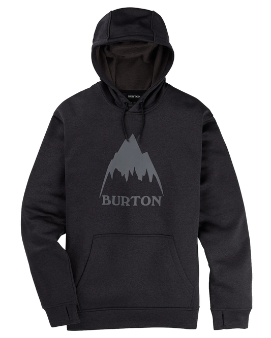 Burton Men's Oak Pullover Hoodie - True Black Heather Hoodies & Sweatshirts - Trojan Wake Ski Snow