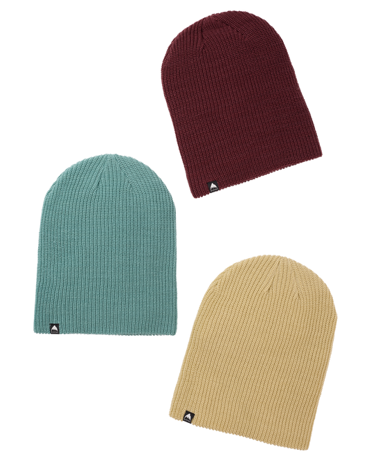 Burton Recycled Dnd Beanie - 3 Pack - Almandine/Rock Lichen/Mushroom Unisex Beanies - Trojan Wake Ski Snow