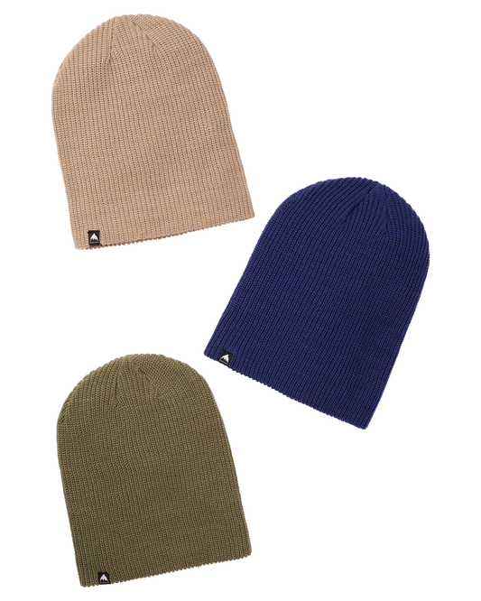 Burton Recycled Dnd Beanie - 3 Pack - Nightfall/Sandstone/Forest Moss Unisex Beanies - Trojan Wake Ski Snow