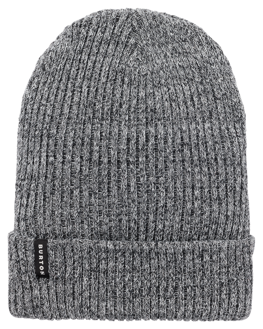 Burton Recycled Rib Beanie - True Black/Stout White Marl Unisex Beanies - Trojan Wake Ski Snow