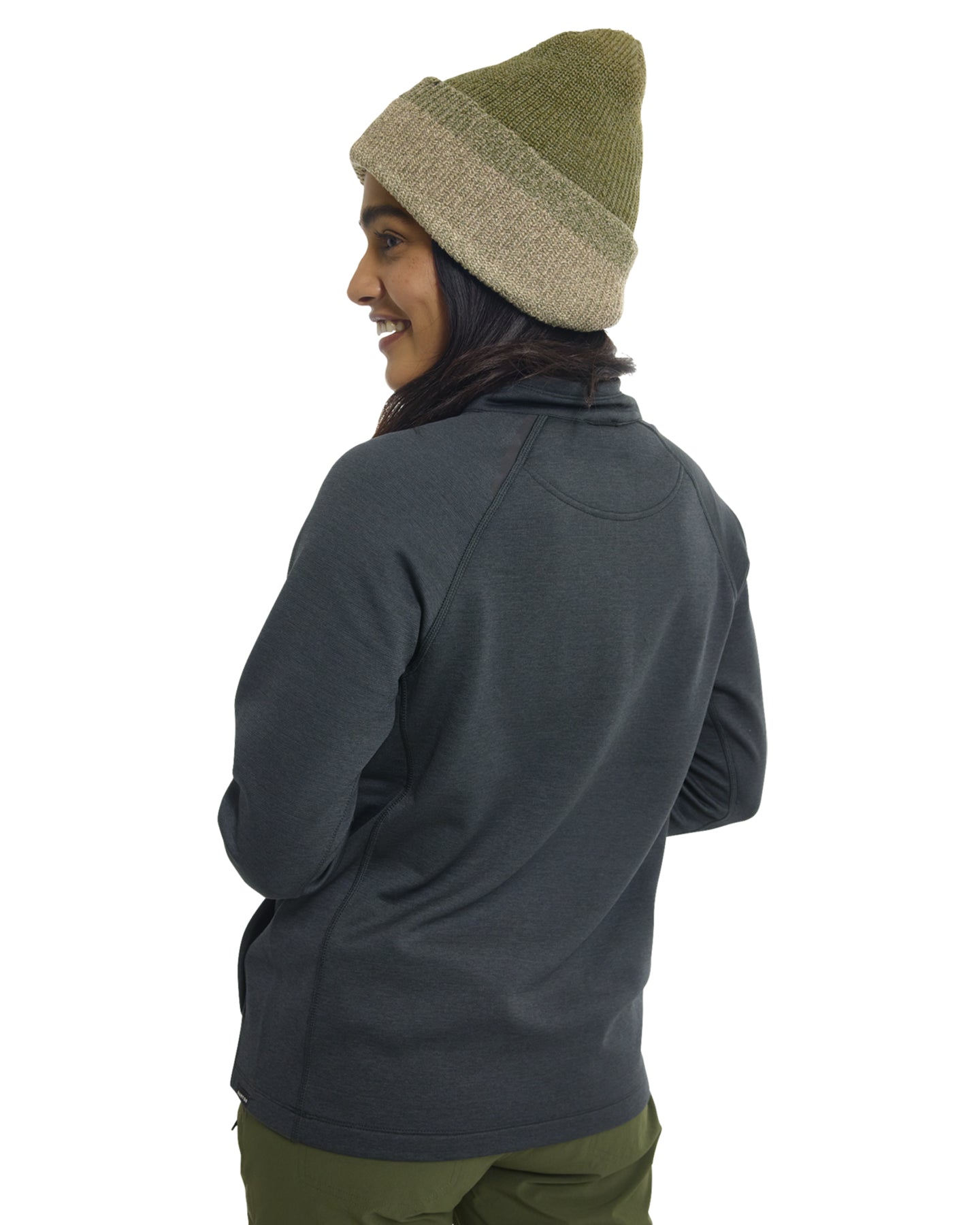 Burton Women's Multipath Grid Quarter-Zip Fleece - True Black Hoodies & Sweatshirts - Trojan Wake Ski Snow