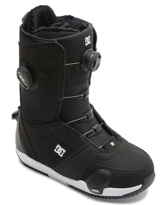 DC Women's Lotus Step On® Snowboard Boots - Black/White Snowboard Boots - Womens - Trojan Wake Ski Snow