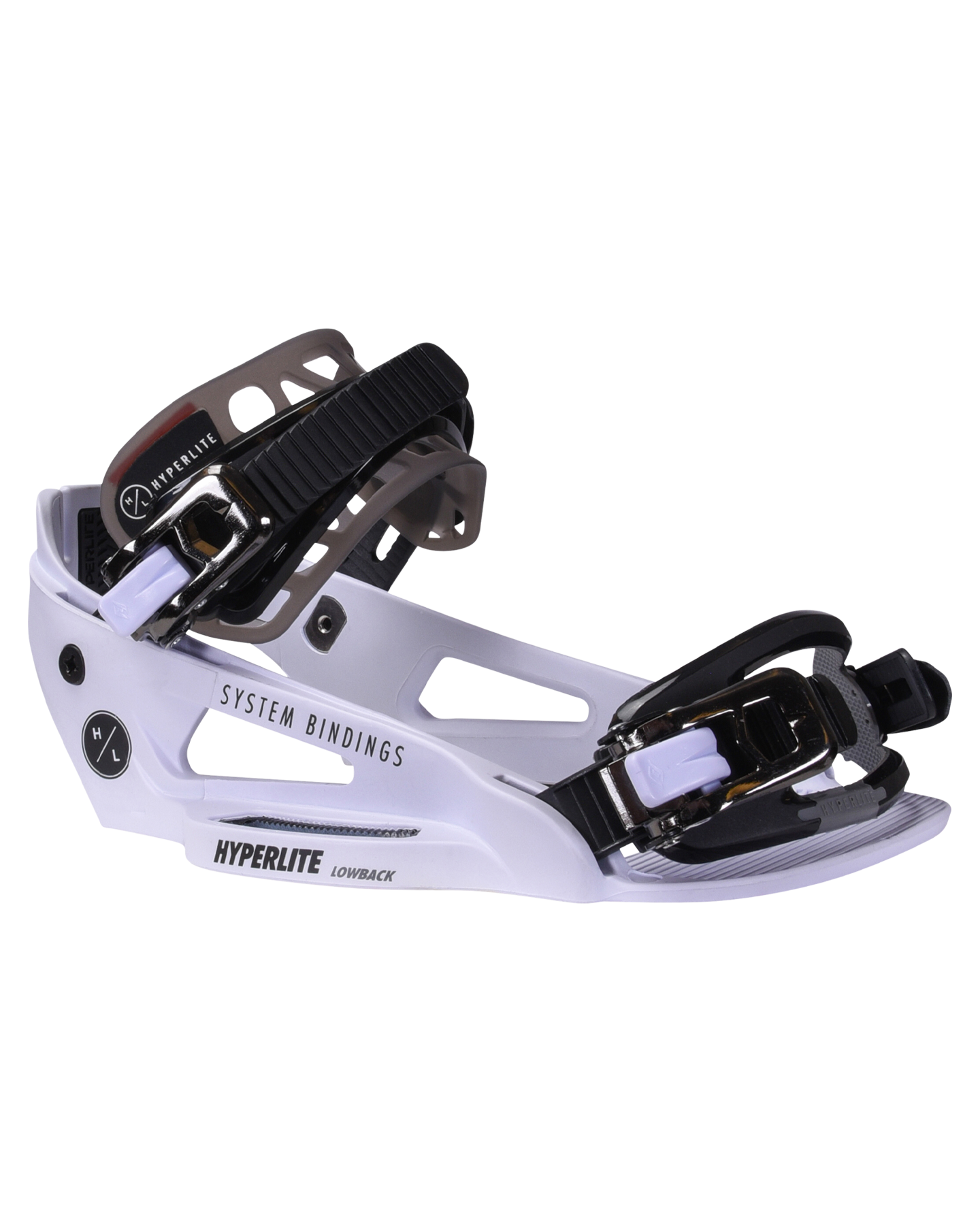 Hyperlite System Lowback Wakeboard Bindings - White - 2024 Wakeboard Boots - Mens - Trojan Wake Ski Snow