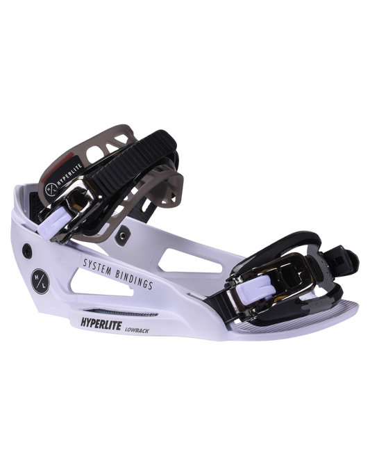 Hyperlite System Lowback Wakeboard Bindings - White - 2024 Wakeboard Boots - Mens - Trojan Wake Ski Snow