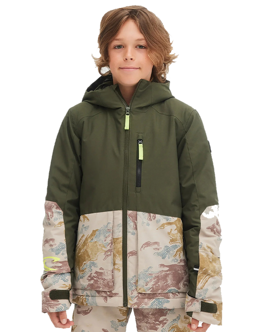 O'Neill Texture Jacket - Hiker Camo Men's Snow Jackets - Trojan Wake Ski Snow