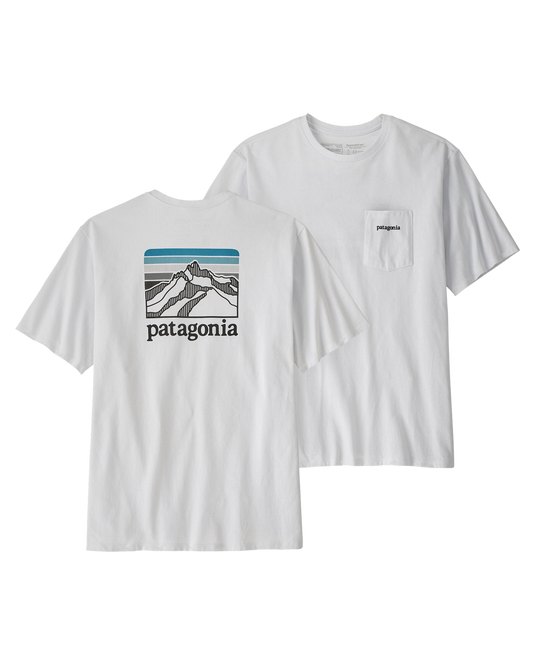 Patagonia Line Logo Ridge Pocket Responsibili-Tee - White Pants - Trojan Wake Ski Snow