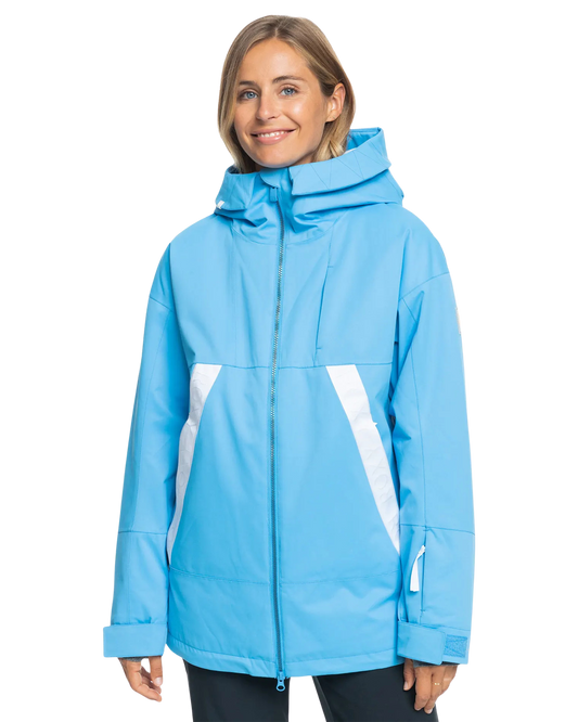 Roxy Women's Chloe Kim Technical Snow Jacket - Azure Blue (Size S) Women's Snow Jackets - Trojan Wake Ski Snow