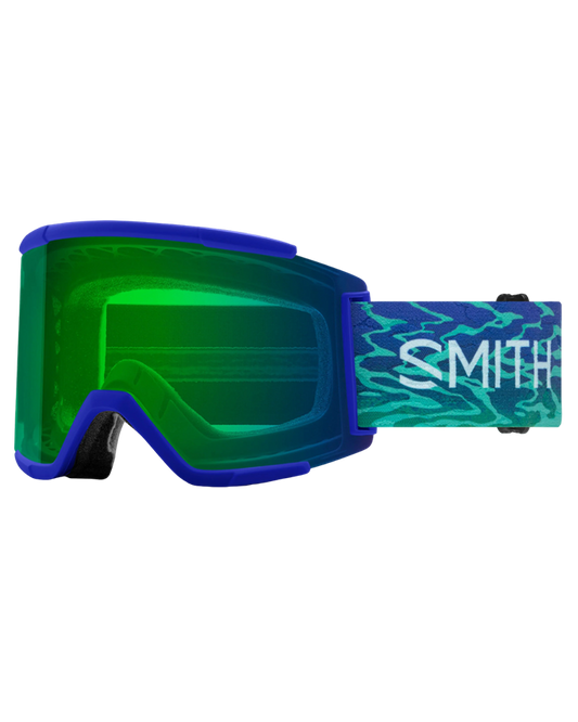 Smith Squad MAG Snow Goggles - Lapis Brain Waves / ChromaPop Everyday Green Mirror - 2023 Snow Goggles - Mens - Trojan Wake Ski Snow