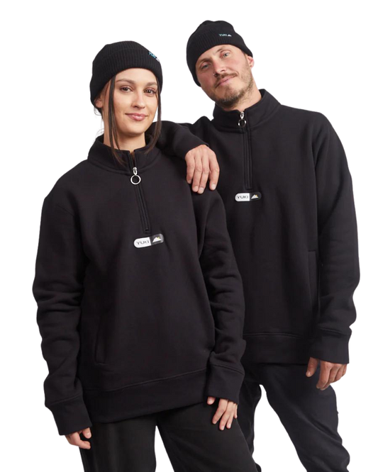 Yuki Threads Pill Crew - Black Unisex Crewnecks - Trojan Wake Ski Snow