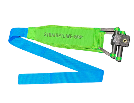 Straightline Deluxe Full Webbed Ski Handles - Blue/Green - 2024 Waterski Ropes & Handles - Trojan Wake Ski Snow