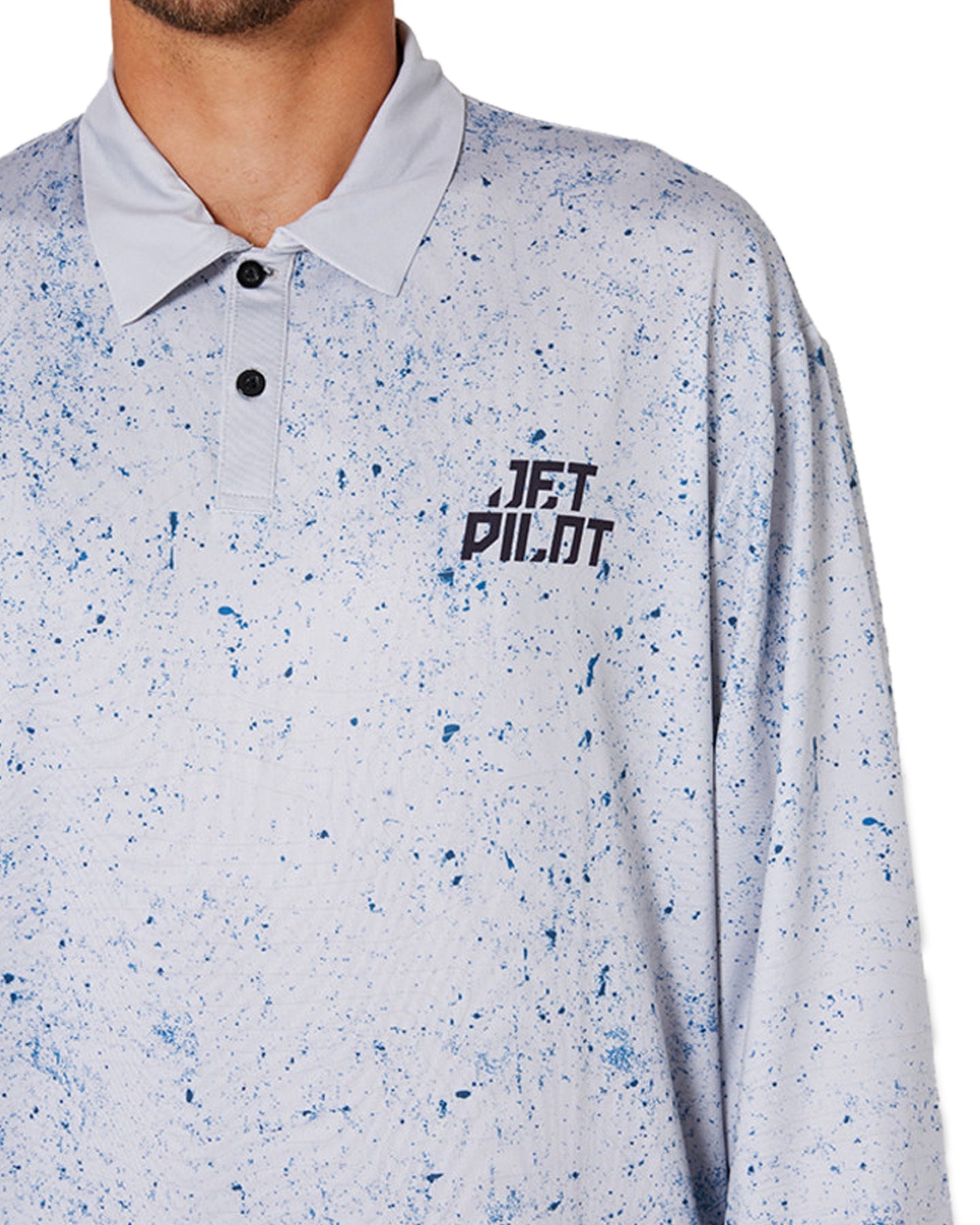 Jetpilot Venture Ls Fishing Men's Polo - Grey - 2024 Shirts & Tops - Trojan Wake Ski Snow