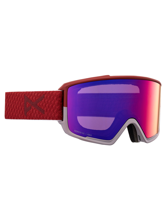 Anon M3 Snow Goggles + Bonus Lens + Mfi® Face Mask - Mars/Perceive Sunny Red Lens Men's Snow Goggles - Trojan Wake Ski Snow