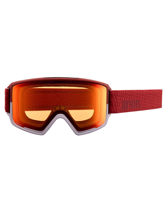 Anon M3 Snow Goggles + Bonus Lens + Mfi® Face Mask - Mars/Perceive Sunny Red Lens Men's Snow Goggles - Trojan Wake Ski Snow