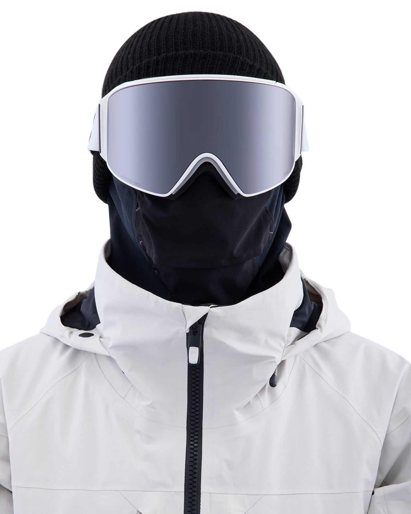 Anon M4 Cylindrical Low Bridge Snow Goggles + Bonus Lens + Mfi® Face Mask - Smoke/Perceive Sunny Onyx Lens Men's Snow Goggles - Trojan Wake Ski Snow
