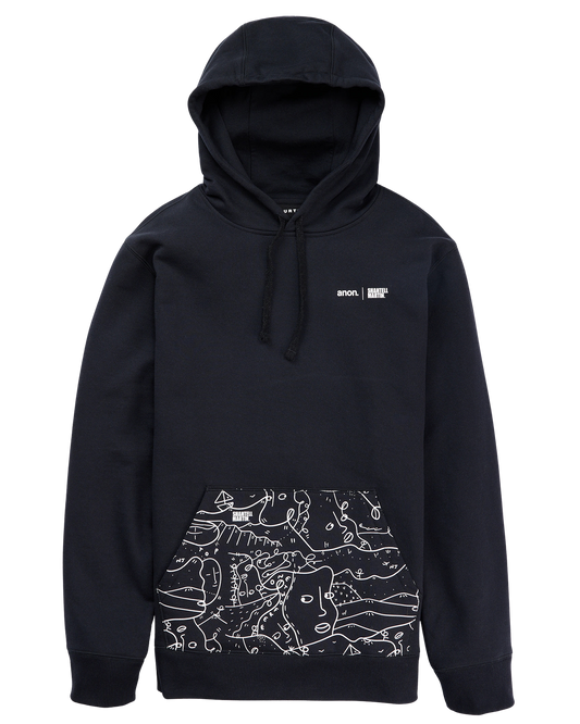 Anon Martin Pullover Hoodie - True Black Unisex Hoodies - Trojan Wake Ski Snow