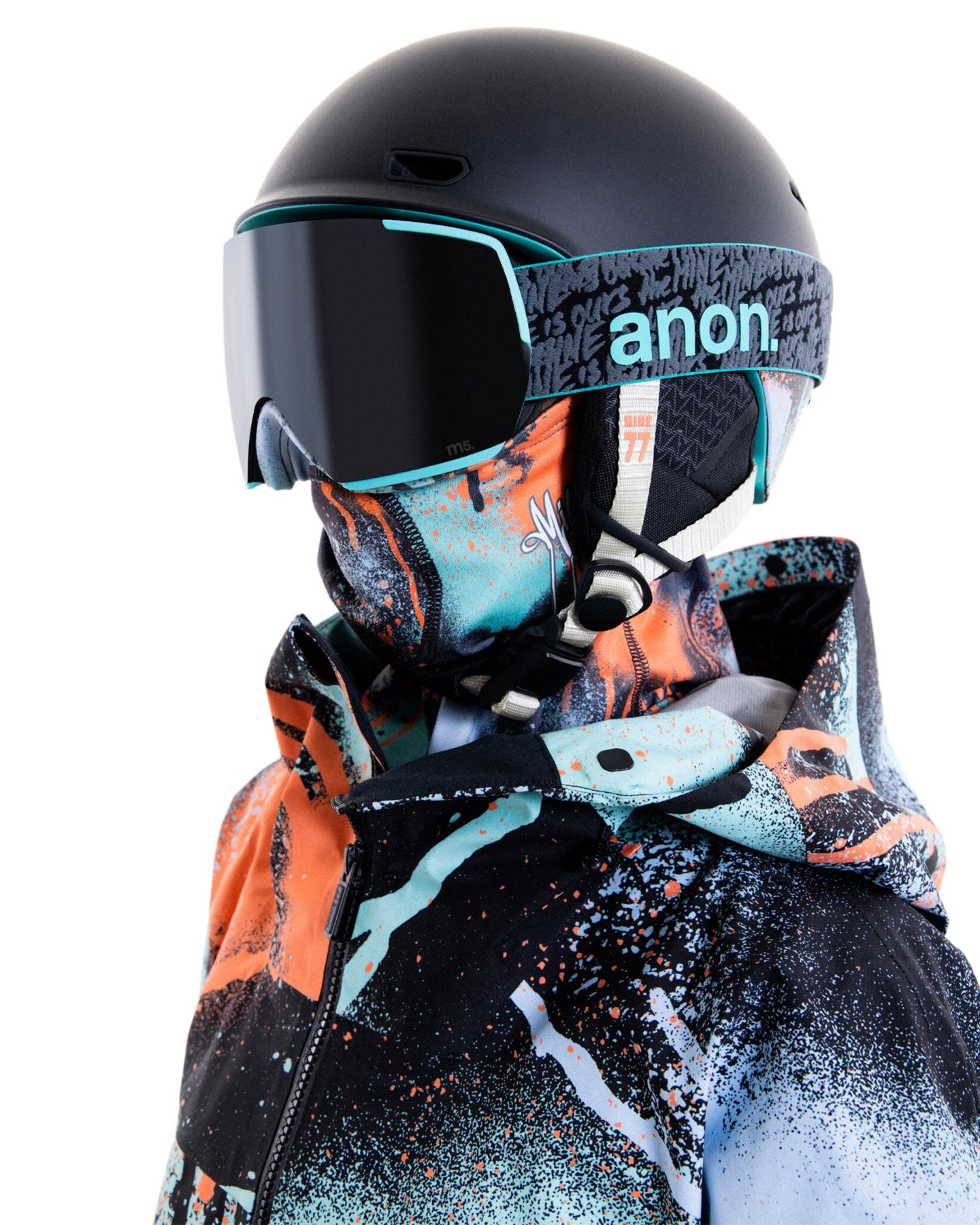 Anon X Mine77 Oslo Wavecel® Snow Helmet - True Black / Robin's Egg - 2024 Snow Helmets - Mens - Trojan Wake Ski Snow