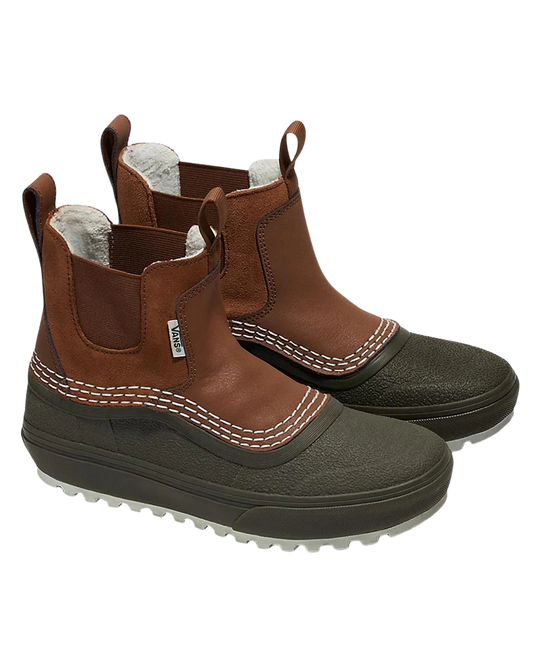 Vans Mte Standard Mid Chelsea Waterproof - Hana Beaman Brown/Green Unisex Apres Boots - Trojan Wake Ski Snow