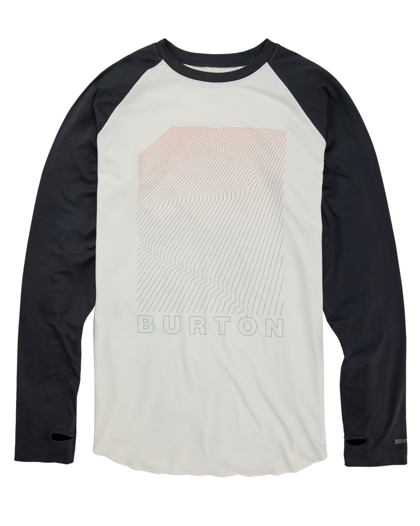 Burton Men's Burton Roadie Base Layer Tech T-Shirt - True Black/Stout White Men's Thermals - Trojan Wake Ski Snow