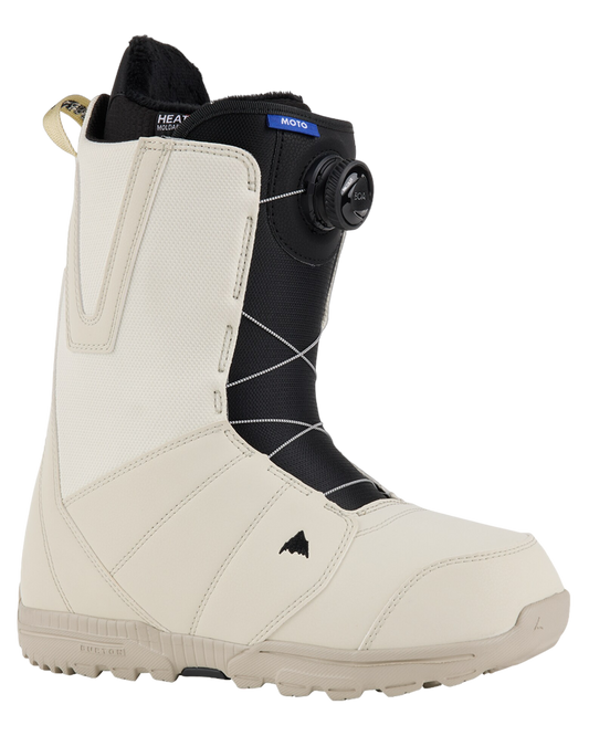 Burton Men's Moto Boa® Snowboard Boots - Stout White - 2024 Men's Snowboard Boots - Trojan Wake Ski Snow