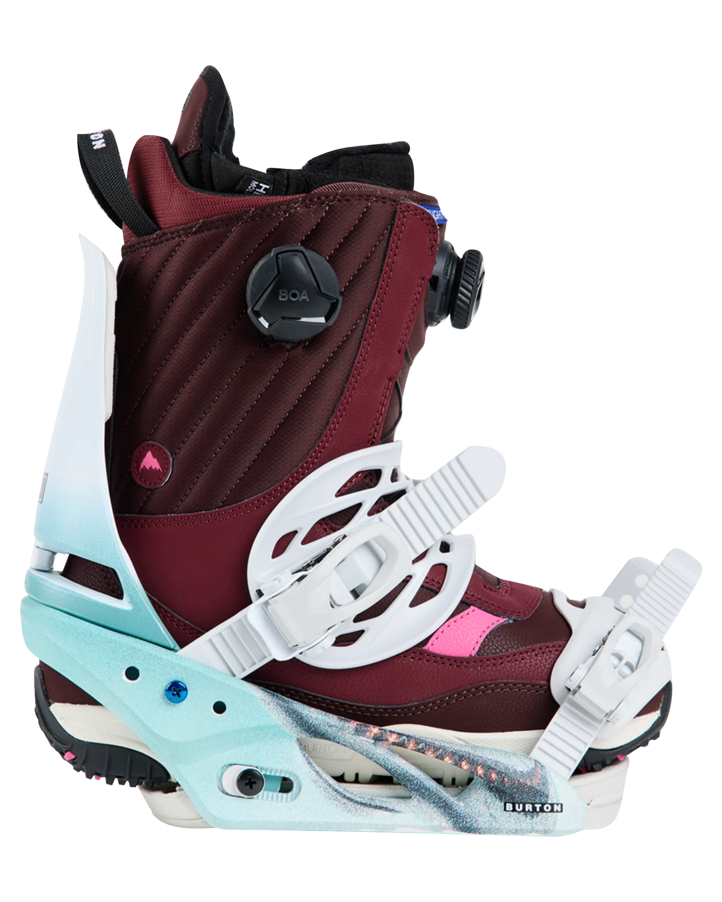 Burton Women's Lexa Re:Flex Snowboard Bindings - White / Graphic - 2024 Snowboard Bindings - Womens - Trojan Wake Ski Snow