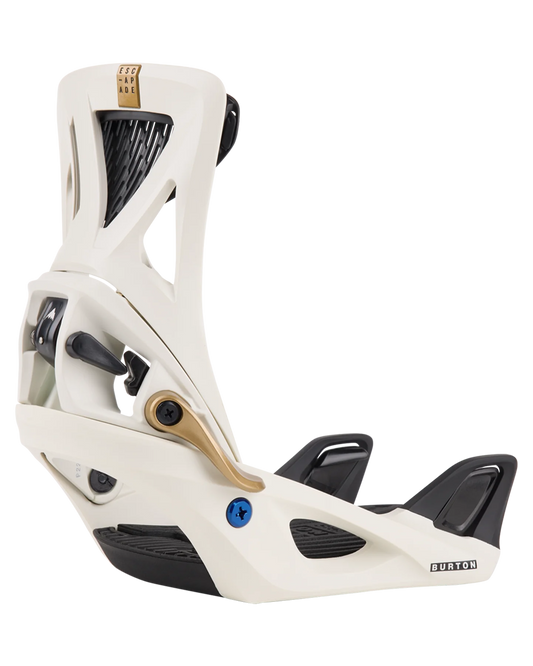 Burton Women's Step On® Escapade Re:Flex Snowboard Bindings - White / Gold - 2024 Snowboard Bindings - Womens - Trojan Wake Ski Snow