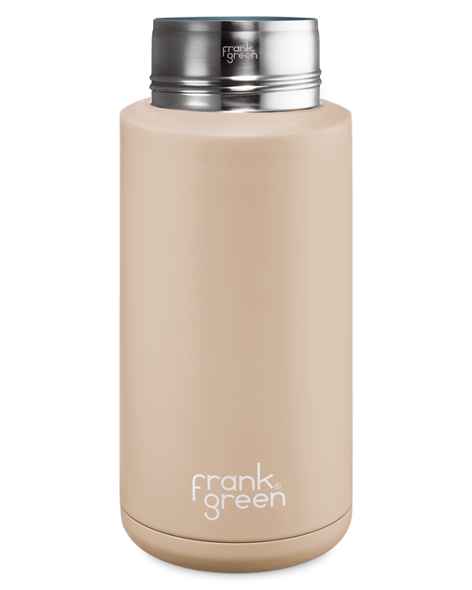 Frank Green 34Oz Reusable Bottle W/ Grip Lid  - Soft Stone - 2024