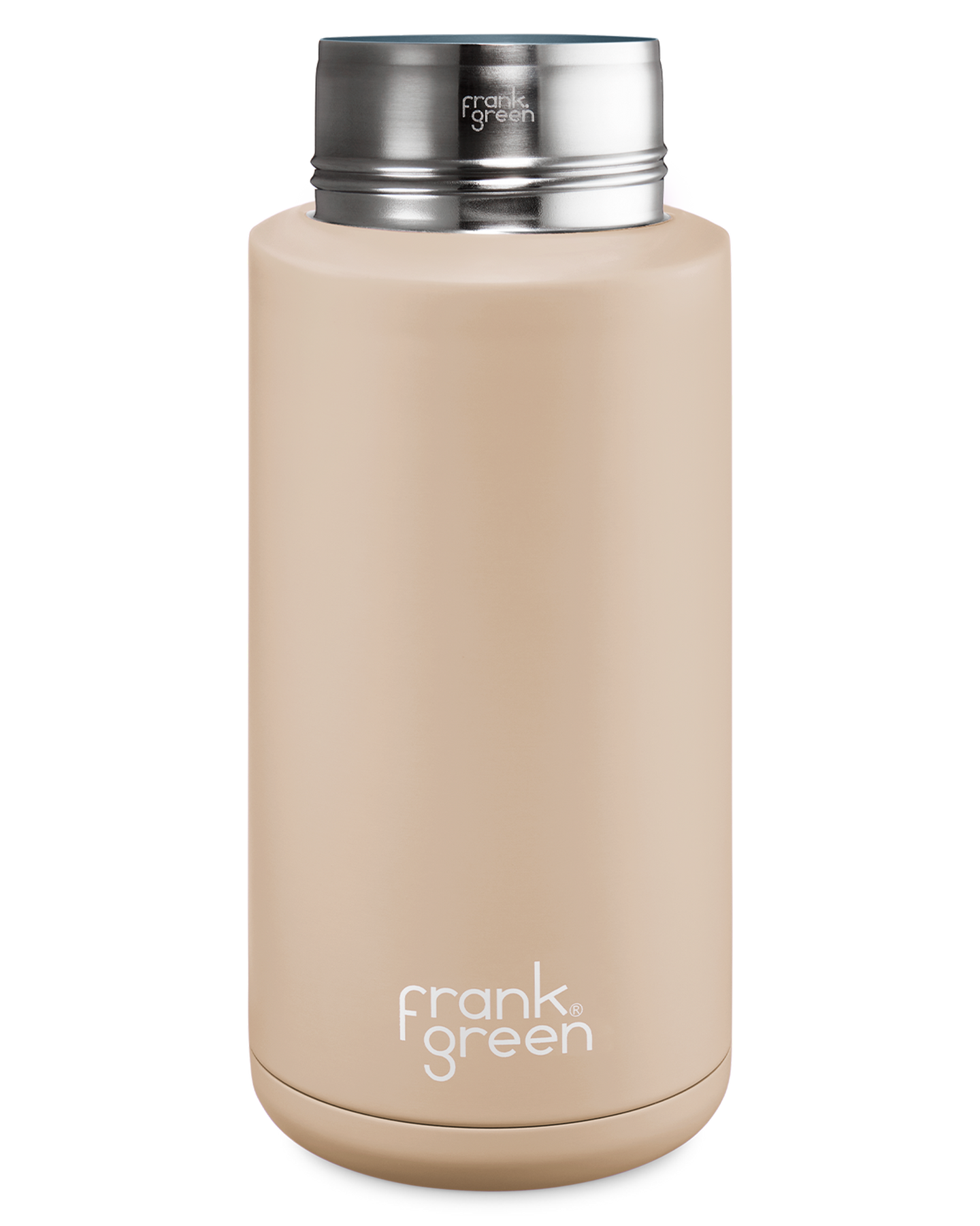 Frank Green 34Oz Reusable Bottle W/ Grip Lid  - Soft Stone - 2024 Jetski Accessories - Trojan Wake Ski Snow
