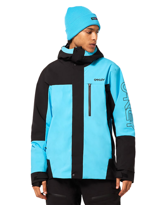 Oakley Tnp Tbt Insulated Jacket - Black/Bright Blue - 2024 Men's Snow Jackets - Trojan Wake Ski Snow