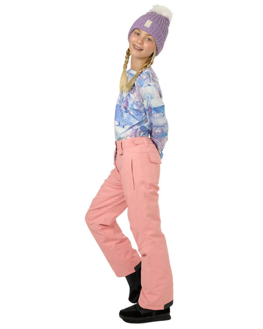 Rojo BF4EVA Girl's Snow Pant - Pink Icing - 2023 Kids' Snow Pants - Trojan Wake Ski Snow