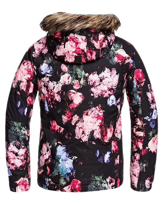Roxy Kids' American Pie Snow Jacket - Black Flowers Kids' Snow Jackets - Trojan Wake Ski Snow
