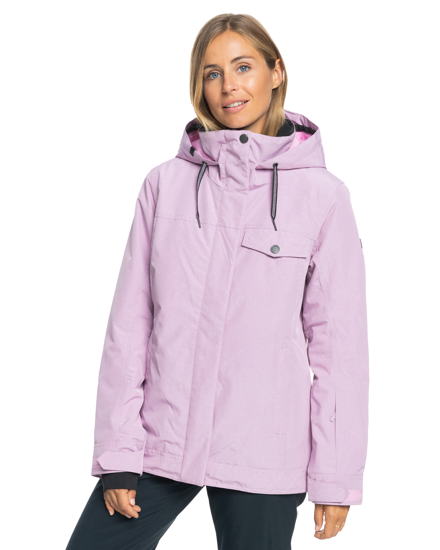 Roxy Women's Billie Technical Snow Jacket - Pink Frosting Women's Snow Jackets - Trojan Wake Ski Snow