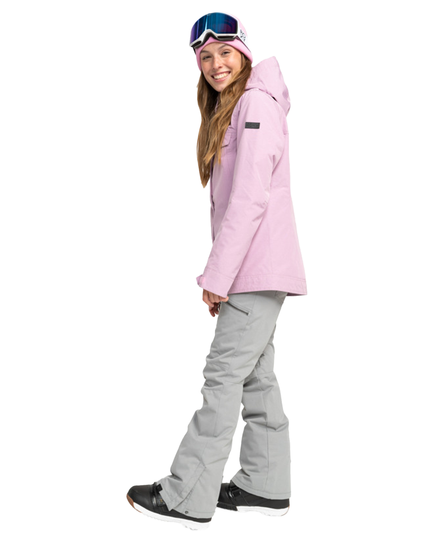Roxy Women's Billie Technical Snow Jacket - Pink Frosting Women's Snow Jackets - Trojan Wake Ski Snow