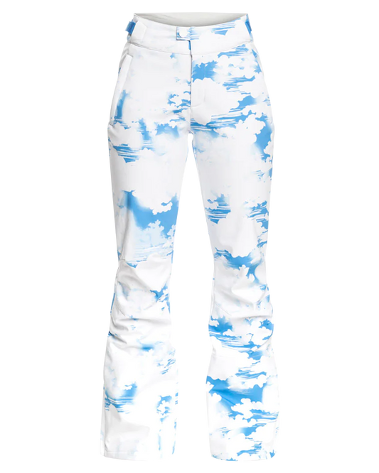Roxy Women's Chloe Kim Technical Snow Pants - Azure Blue Clouds Women's Snow Pants - Trojan Wake Ski Snow