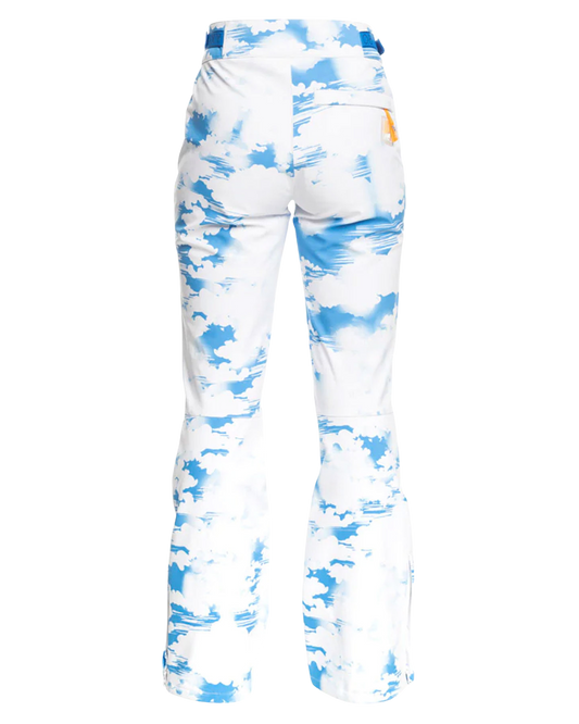 Roxy Women's Chloe Kim Technical Snow Pants - Azure Blue Clouds Women's Snow Pants - Trojan Wake Ski Snow