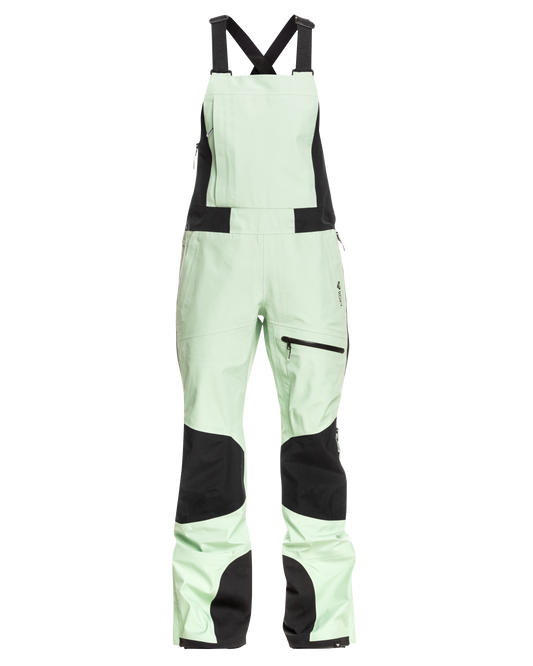 Roxy Women's GORE-TEX® Lunalite 3L Technical Snow Bib Pants - Cameo Green Women's Snow Bibs - Trojan Wake Ski Snow