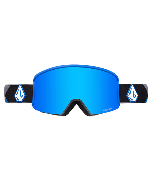 Volcom Garden Blue Blue Goggles - Blue Chrome Men's Snow Goggles - Trojan Wake Ski Snow