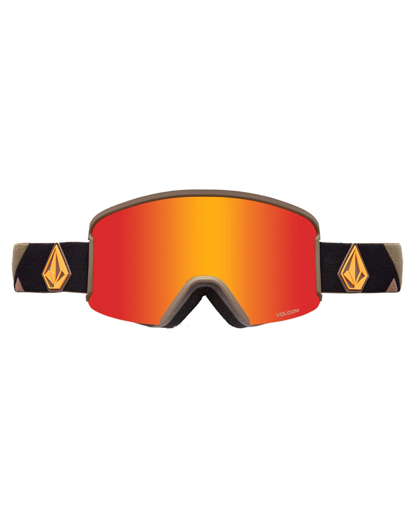Volcom Garden Military Red Goggles - Red Chrome Men's Snow Goggles - Trojan Wake Ski Snow