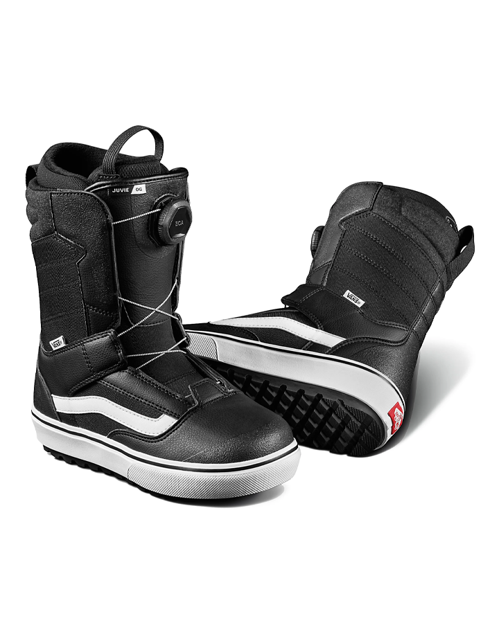 Vans Juvie OG Kids Snowboard Boots - Black/White - 2023 Kids' Snowboard Boots - Trojan Wake Ski Snow