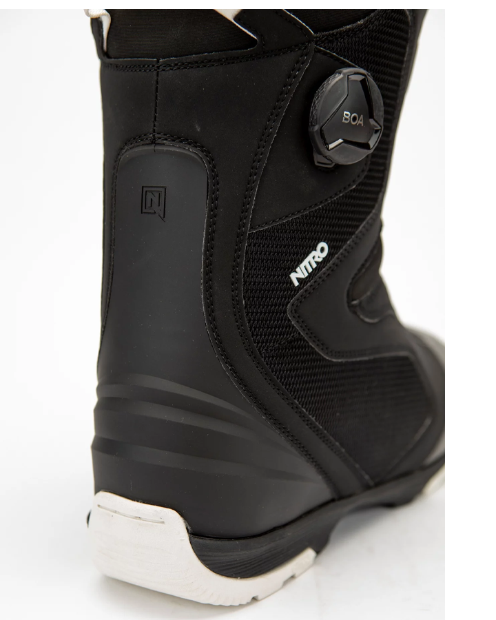 Nitro Club BOA Snowboard Boots - Black/White - 2023 Men's Snowboard Boots - Trojan Wake Ski Snow