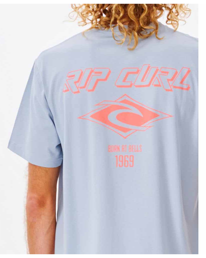 Rip Curl Fade Out Icon Tee - Zen Blue - 2023 Shirts & Tops - Trojan Wake Ski Snow